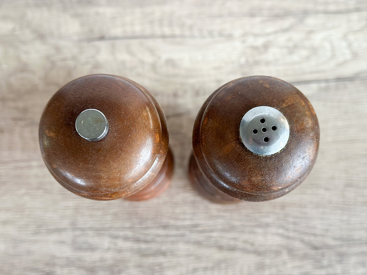 Tall Wooden Salt and Pepper Shakers