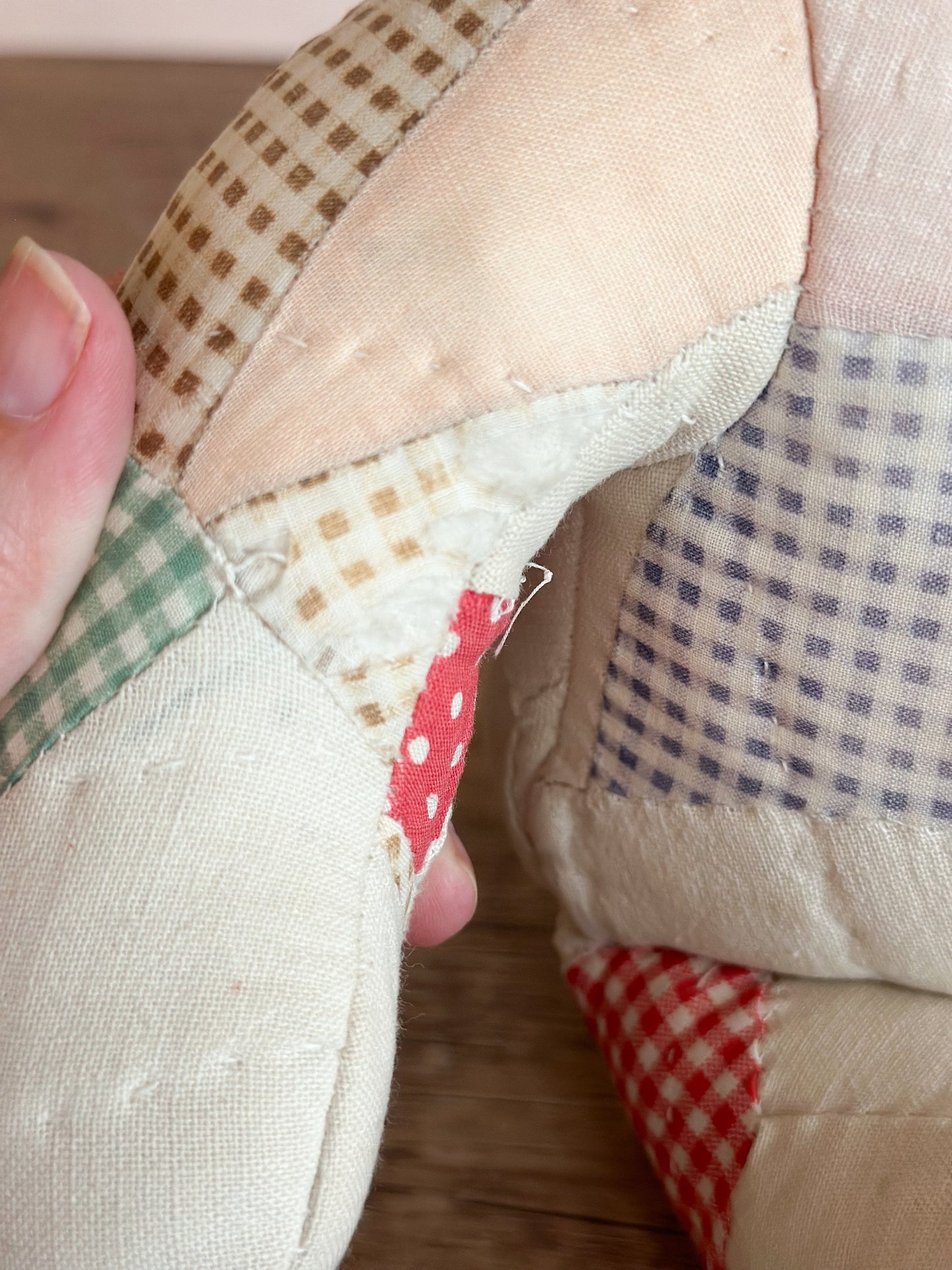 Small Vintage Parchwork Teddy Bear