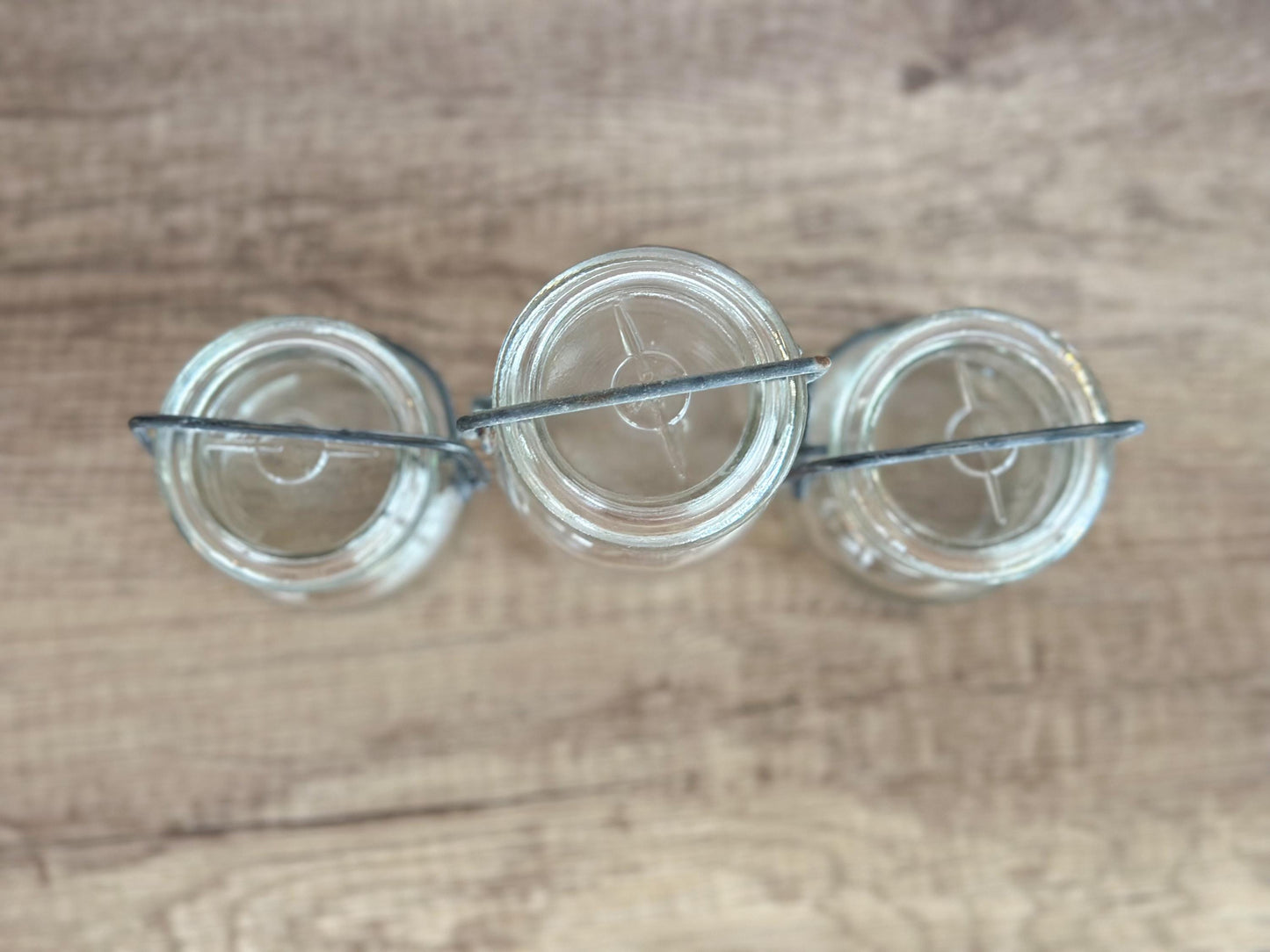 Set of Three Glass Jars with Lids