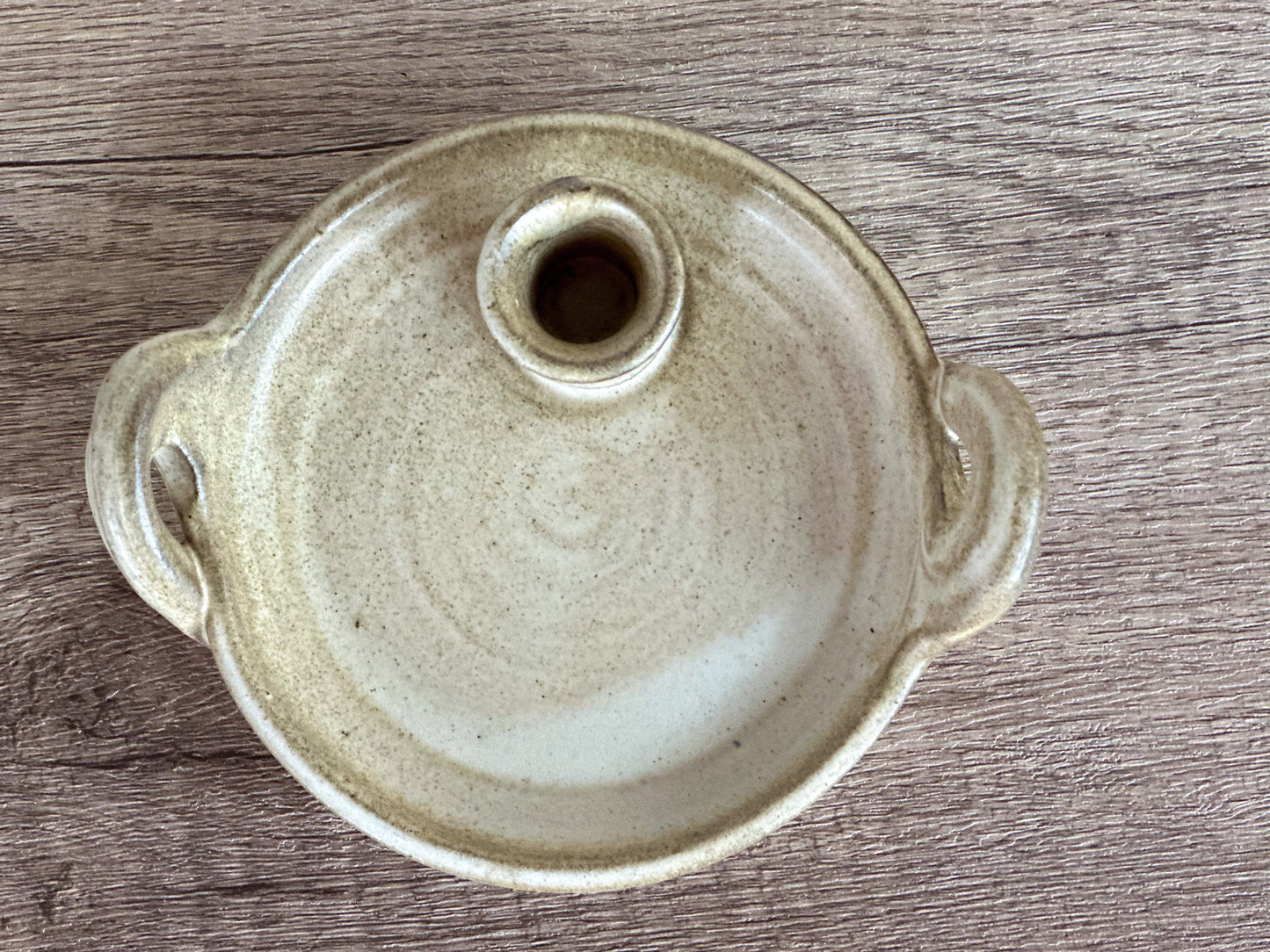 Handmade Czech Pottery: Salt and Pepper Shakers with Candle Holder