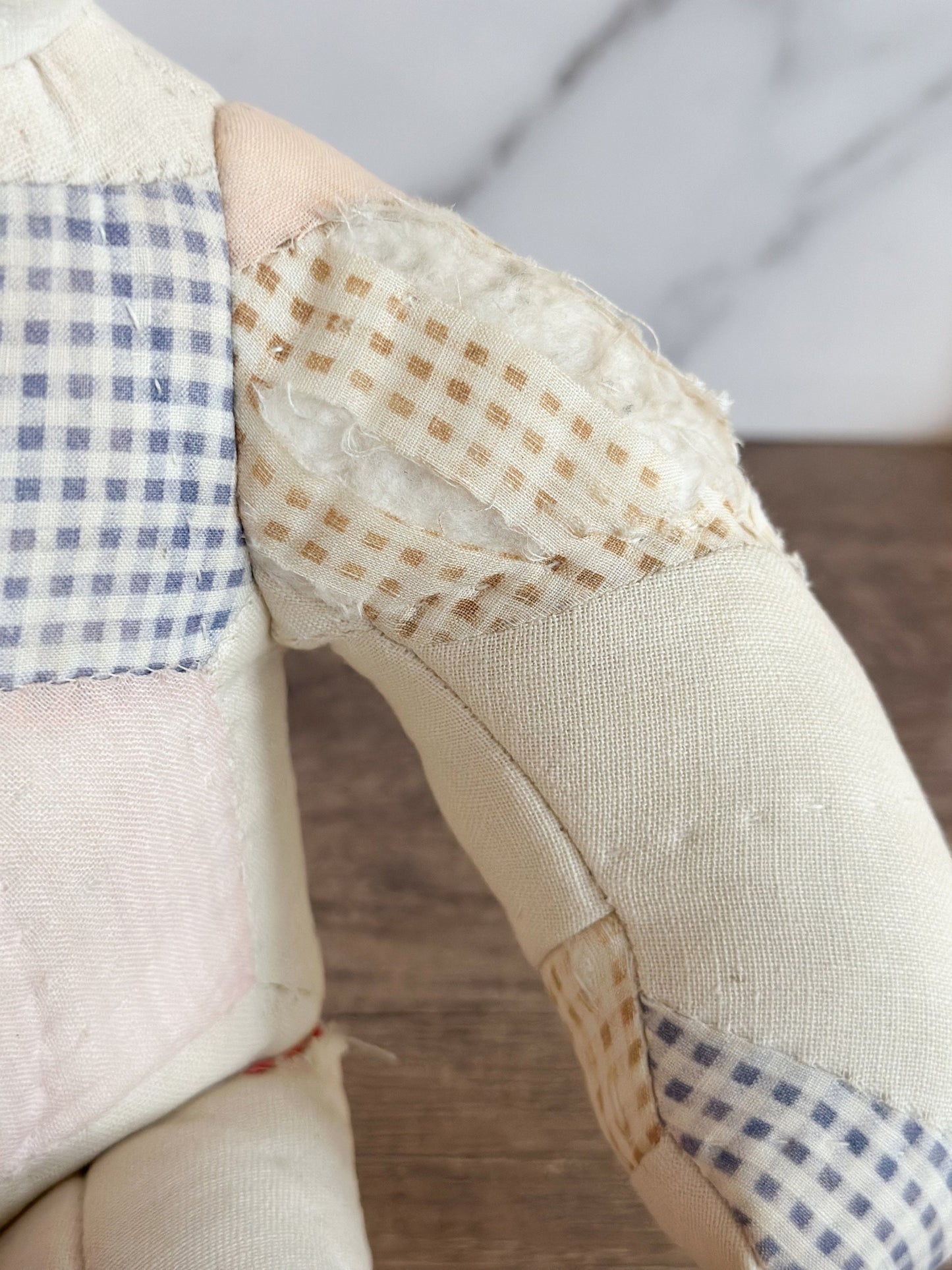 Small Vintage Parchwork Teddy Bear