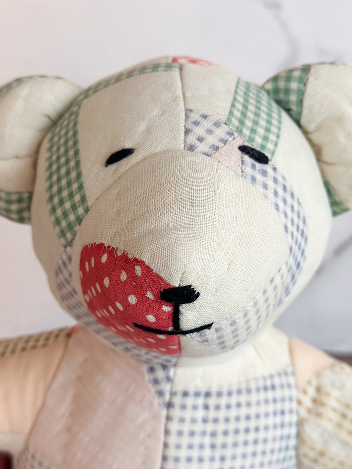 Small Vintage Parchwork Teddy Bear