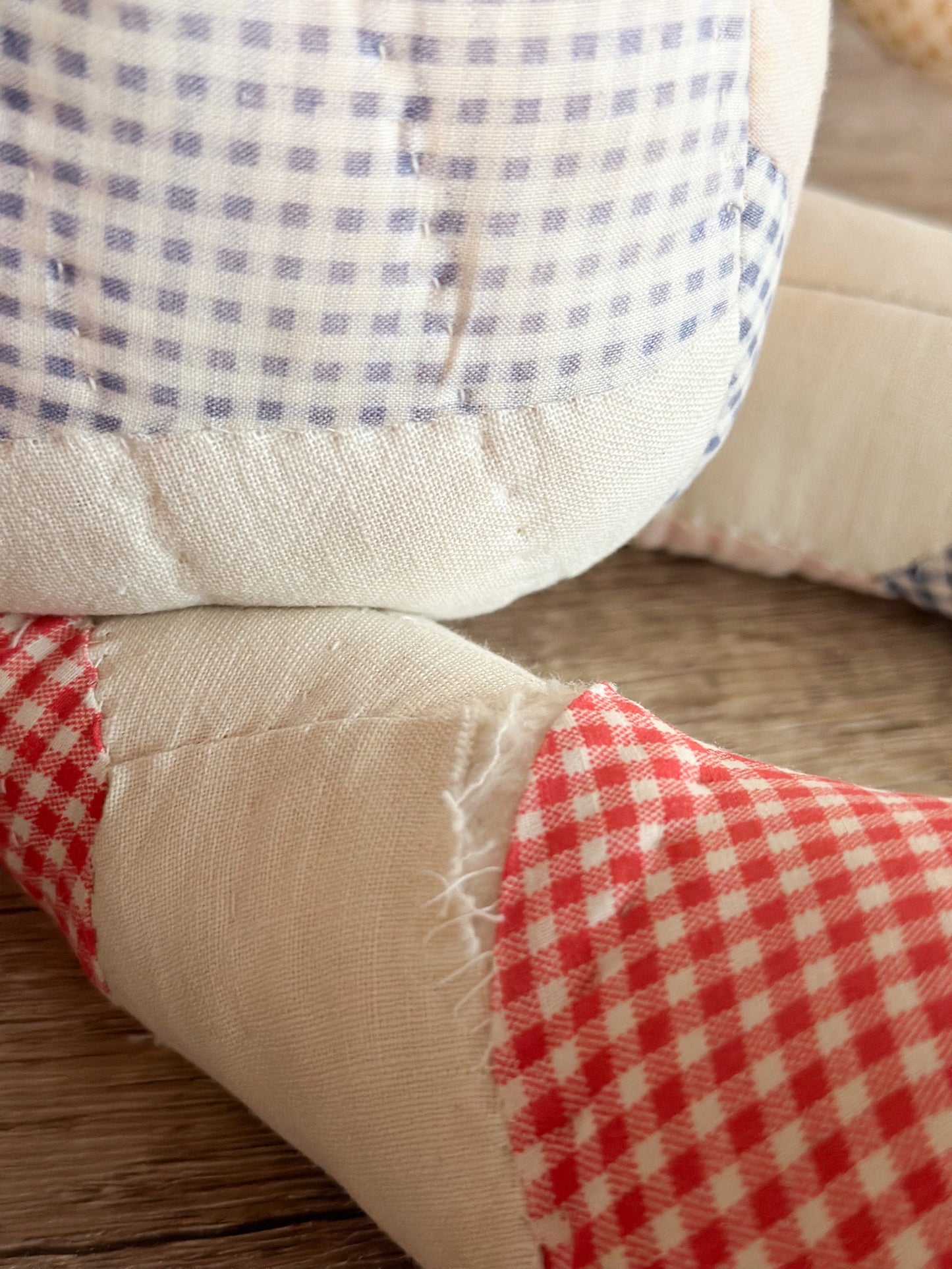 Small Vintage Parchwork Teddy Bear