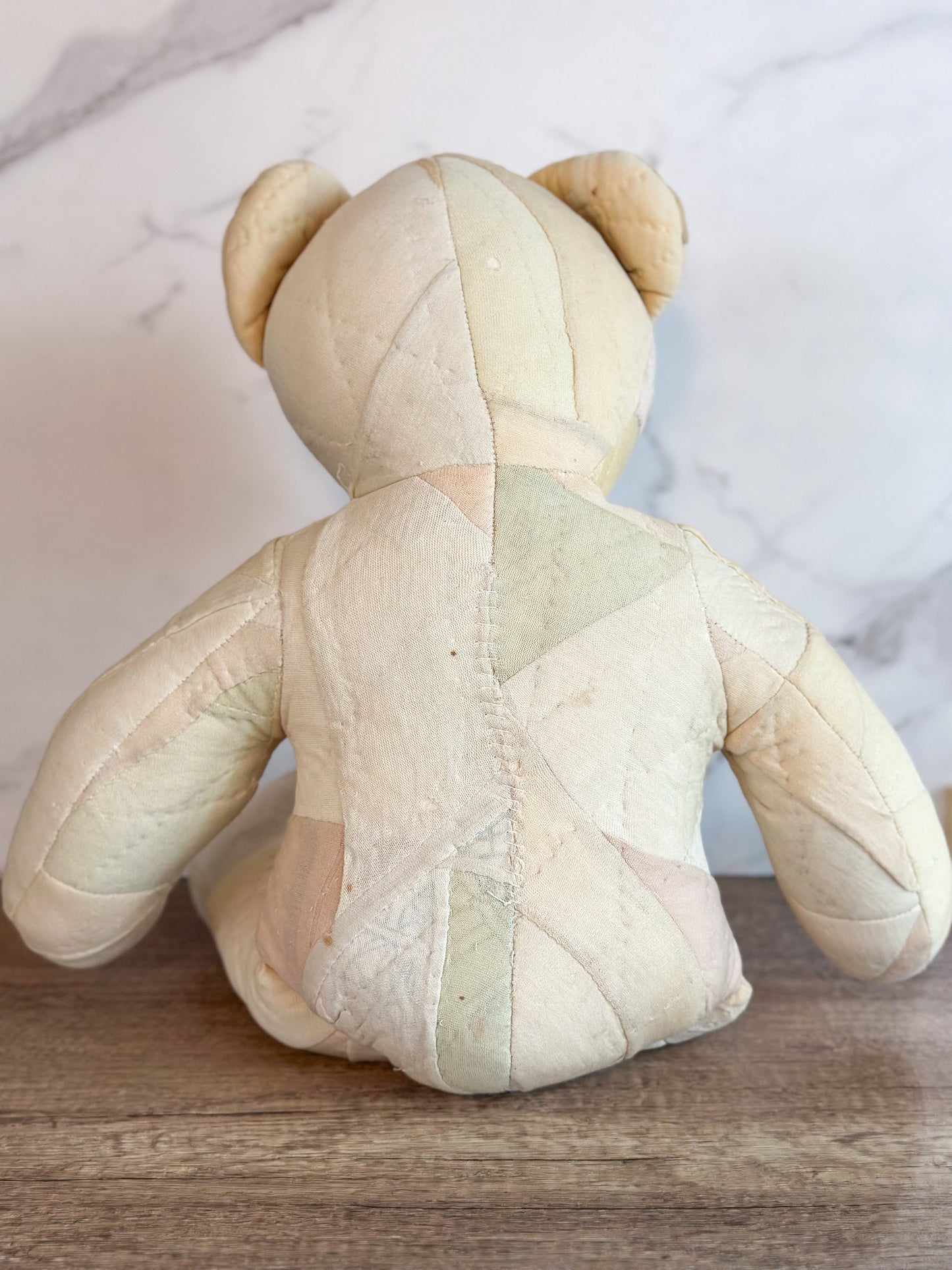 Large Vintage Parchwork Teddy Bear