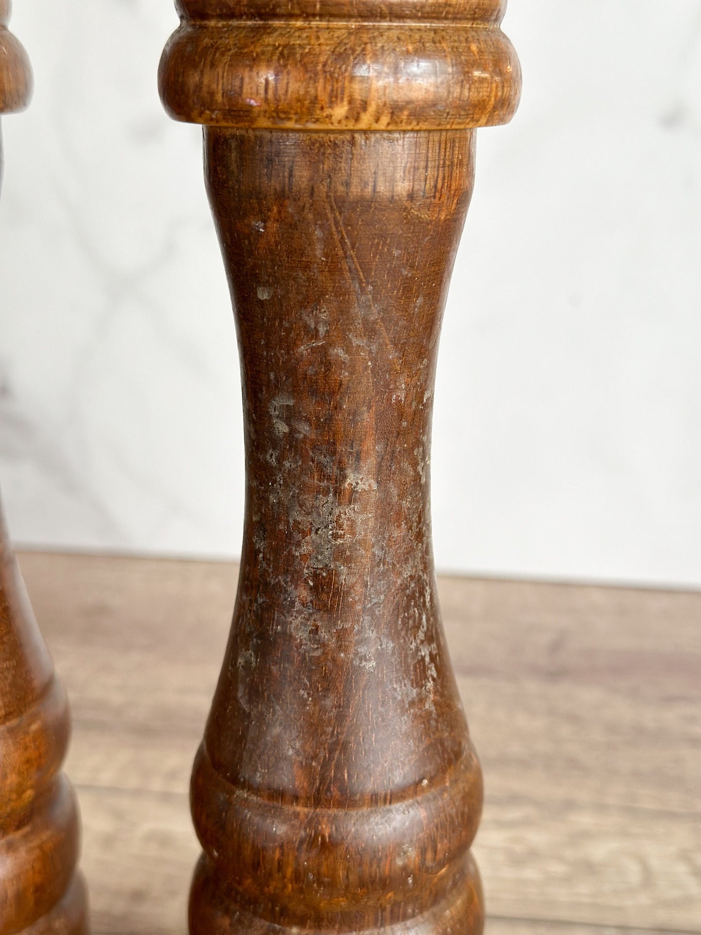 Tall Wooden Salt and Pepper Shakers