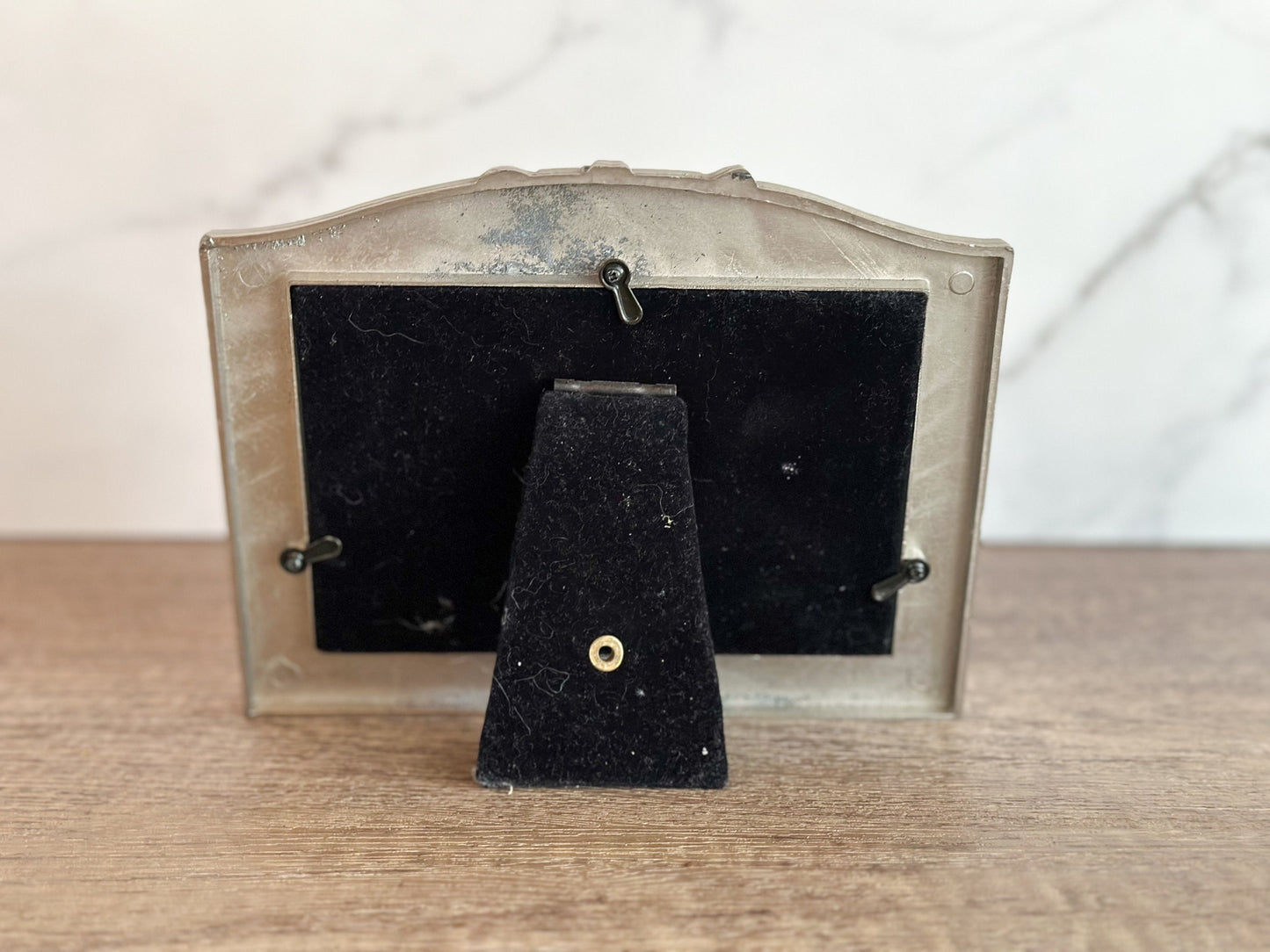 Silver-toned Frame with Bow