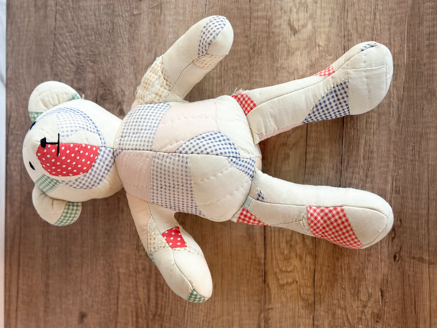 Small Vintage Parchwork Teddy Bear