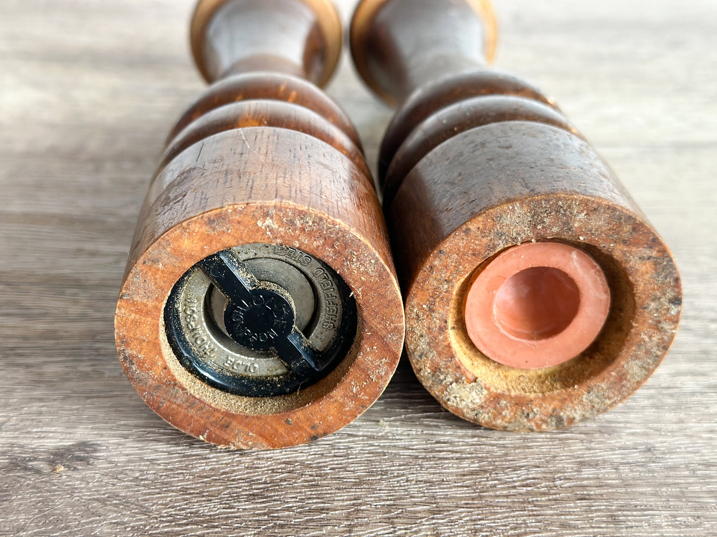 Tall Wooden Salt and Pepper Shakers