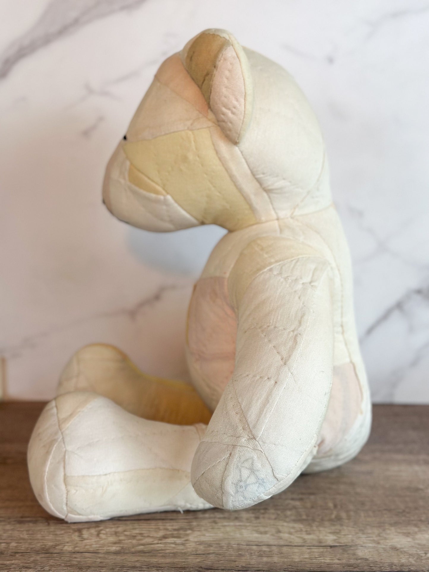 Large Vintage Parchwork Teddy Bear